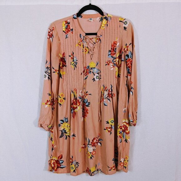 Old Navy Light Pink Floral Boho Dress Size S - Picture 1 of 3